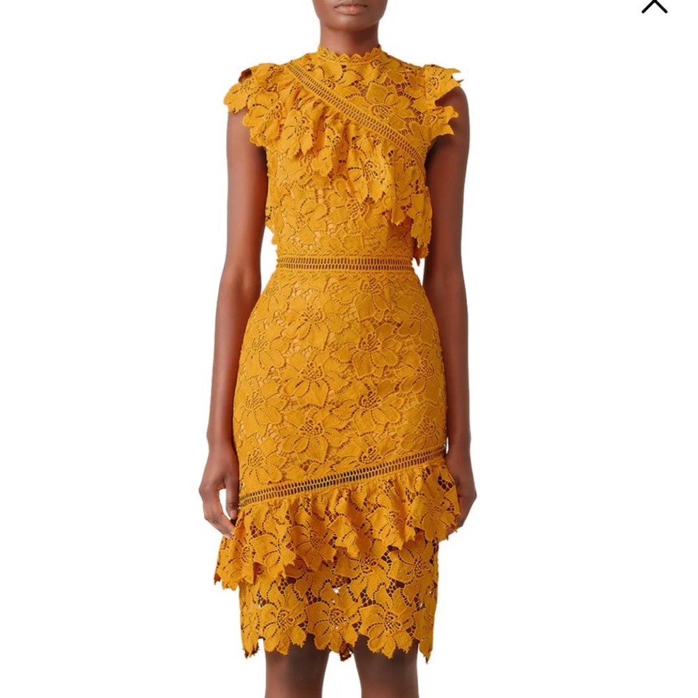 Saylor mustard Reine sheath